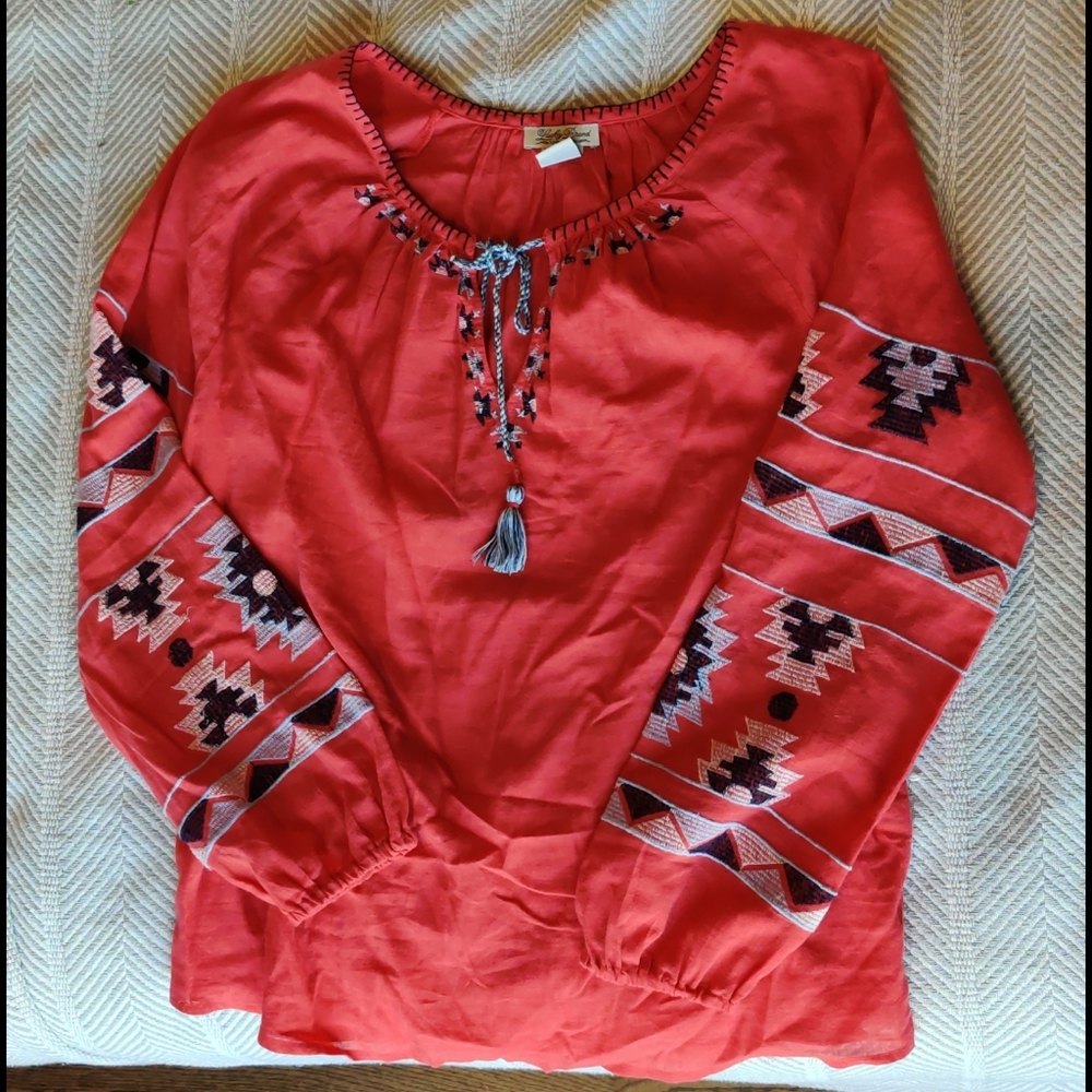 Lucky Brand Pink Blouse Size Medium